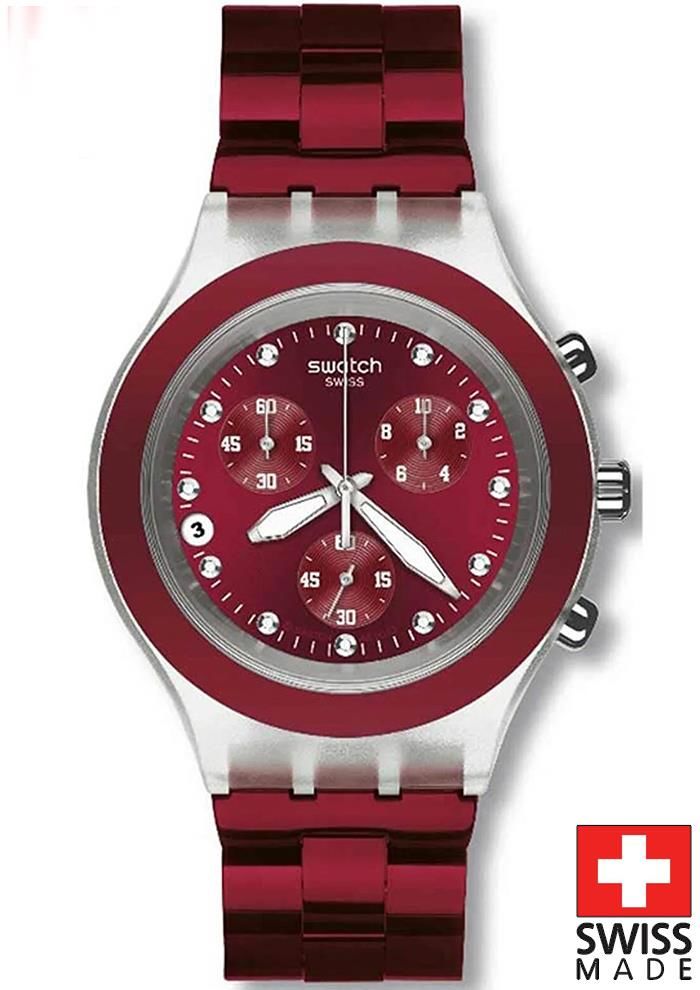 Swatch SVCK4054AG FULL-BLOODED BURGUNDY Kol Saati